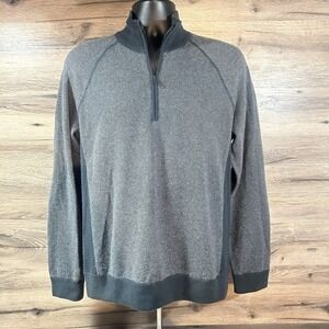 Vince  Wool Cashmere 1/4 Zip Pullover Sweater | Gray Marled Size Medium